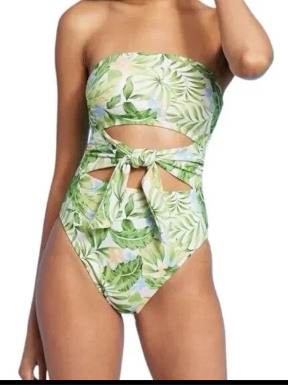 SHADE & SHORE green tropical bathing suit